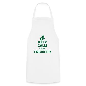 Keep calm I'm an engineer engineer student - Cooking Apron - white - Front - AI Model Male 185 dark (185cm)