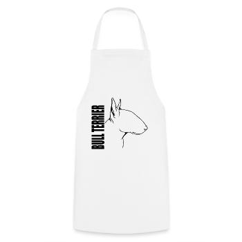 Bull Terrier Profil Hunde Hund Wilsigns - Kochschürze - Weiß - Vorne - AI Model Male 185 dark (185cm)