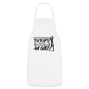 Golf joueur Cadeau joueur Golf sport golf !! - Tablier de cuisine - blanc - Devant - AI Model Male 185 dark (185cm)