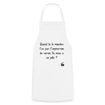 Quand tu te mouches, ... Les Visiteurs - Culte ! - Tablier de cuisine - blanc - Devant - AI Model Male 185 dark (185cm)