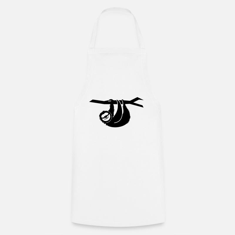 Funny sloth - Cooking Apron - white