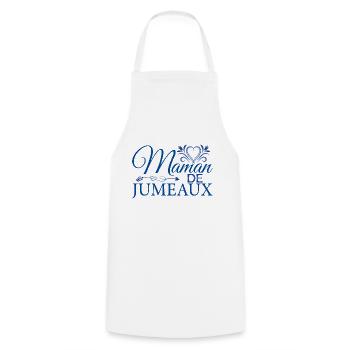 Maman de jumeaux la meilleure Maman fête des mères - Tablier de cuisine - blanc - Devant - AI Model Male 185 dark (185cm)