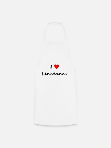 I Love Linedance - Kochschürze - Weiß