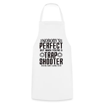 Clay pigeon shooting Clay pigeon shooting shooting - Cooking Apron - white - Front - AI Model Male 185 dark (185cm)