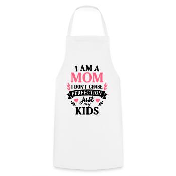 Mom Not Perfect Mother's Day Gift Mother's Day - Cooking Apron - white - Front - AI Model Male 185 dark (185cm)