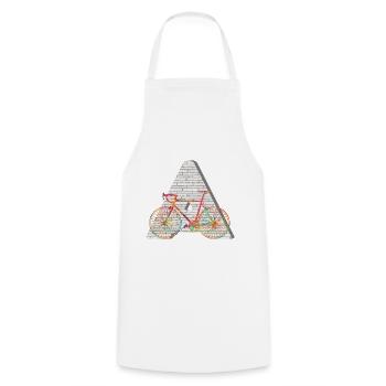 bicycle e 249 a - Cooking Apron - white - Front - AI Model Male 185 dark (185cm)