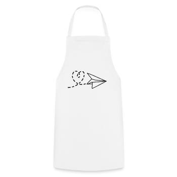 Love and Adventure Heart with Paper Airplane - Cooking Apron - white - Front - AI Model Male 185 dark (185cm)