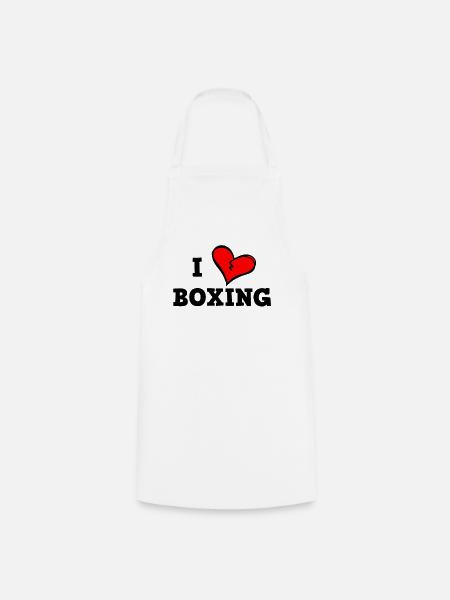 Ich liebe Boxen - Kochschürze - Weiß