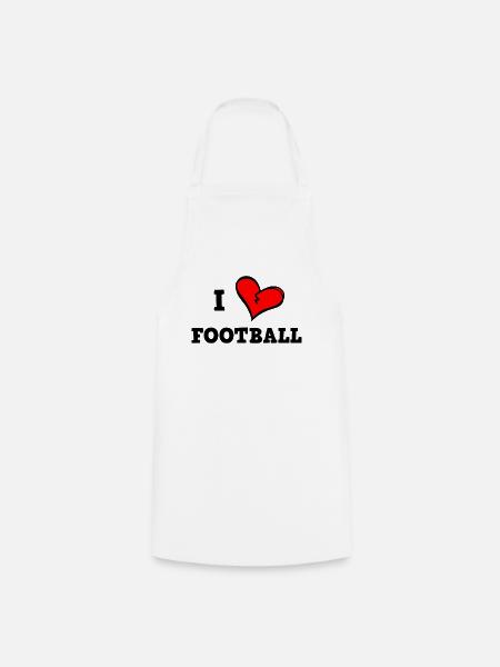Ich liebe Fußball - Kochschürze - Weiß
