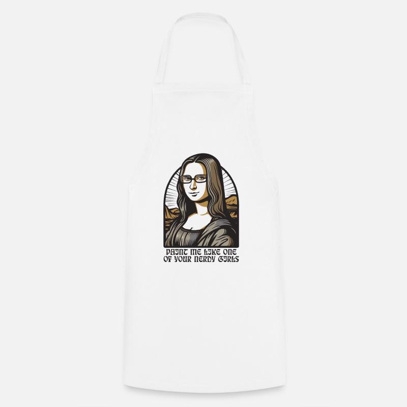 Die nerdige Leseratte Lisa Mona - Kochschürze - Weiß