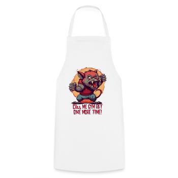 Appelez-moi encore un rat de gym - Tablier de cuisine - blanc - Devant - AI Model Male 185 dark (185cm)