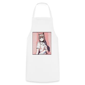 Weebs lieben Anime Mädchen - Kochschürze - Weiß - Vorne - AI Model Male 185 dark (185cm)