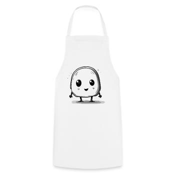 Petit truc de tofu sucré - Tablier de cuisine - blanc - Devant - AI Model Male 185 dark (185cm)