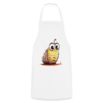 A Funny Dune Worm Larvae Friend - Cooking Apron - white - Front - AI Model Male 185 dark (185cm)