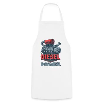 Puissance des moteurs diesel - Tablier de cuisine - blanc - Devant - AI Model Male 185 dark (185cm)