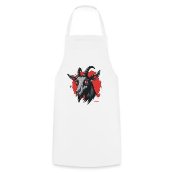 Une chèvre - Tablier de cuisine - blanc - Devant - AI Model Male 185 dark (185cm)