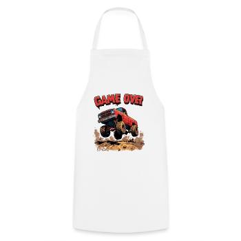 Gamer Gaming : Game Over Monster Truck - Tablier de cuisine - blanc - Devant - AI Model Male 185 dark (185cm)