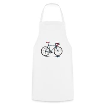 Classiques sympas : Vélo en acier, Fixie, Vélo de route - Tablier de cuisine - blanc - Devant - AI Model Male 185 dark (185cm)
