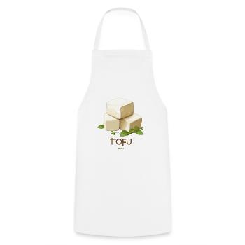 Delicious Japanese Tofu - Cooking Apron - white - Front - AI Model Male 185 dark (185cm)