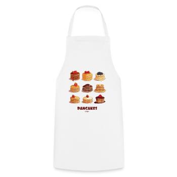Chocolate Fruit Pancakes - Cooking Apron - white - Front - AI Model Male 185 dark (185cm)