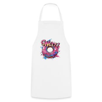 Bunter, leckerer und süßer Donut - Kochschürze - Weiß - Vorne - AI Model Male 185 dark (185cm)