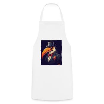 A gentleman's toucan - Cooking Apron - white - Front - AI Model Male 185 dark (185cm)
