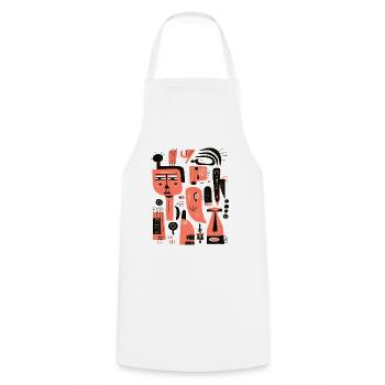 Love Abstract Art: Modern Paintings for Home - Cooking Apron - white - Front - AI Model Male 185 dark (185cm)
