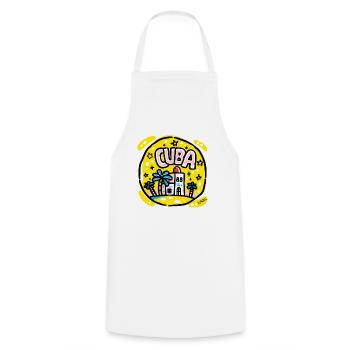 Cute Cuba - Cooking Apron - white - Front - AI Model Male 185 dark (185cm)