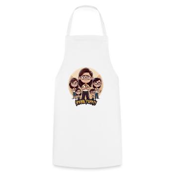 Pupils and teachers: School is annoying - Cooking Apron - white - Front - AI Model Male 185 dark (185cm)