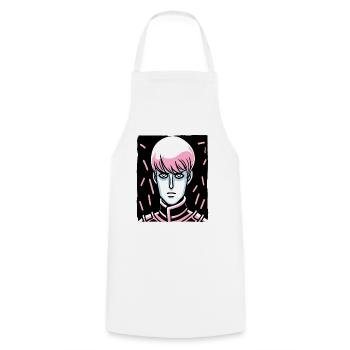 Anime Cartoon Soldier: Ruler - Cooking Apron - white - Front - AI Model Male 185 dark (185cm)