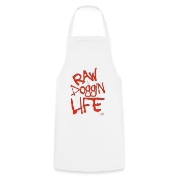 to accept life - Cooking Apron - white - Front - AI Model Male 185 dark (185cm)