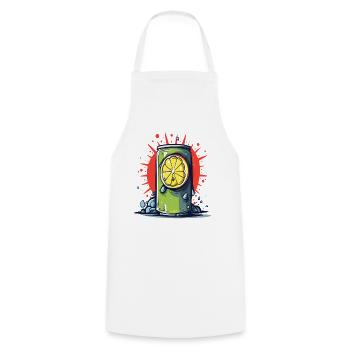 Canette de soda à la limonade rafraîchissante pour l’été - Tablier de cuisine - blanc - Devant - AI Model Male 185 dark (185cm)
