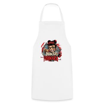 Japan Fantasy Anime Parody: Bunta Fukkiwara - Cooking Apron - white - Front - AI Model Male 185 dark (185cm)