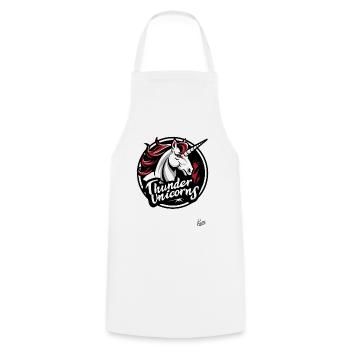 Lustige Sport-Logo-Parodie: Team Donner-Einhörner - Kochschürze - Weiß - Vorne - AI Model Male 185 dark (185cm)