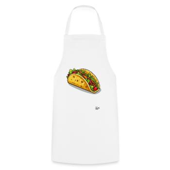 The best, deliciously delicious tacos from Mexico - Cooking Apron - white - Front - AI Model Male 185 dark (185cm)