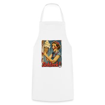 Chère dame avec une énorme glace gaufrée - Tablier de cuisine - blanc - Devant - AI Model Male 185 dark (185cm)