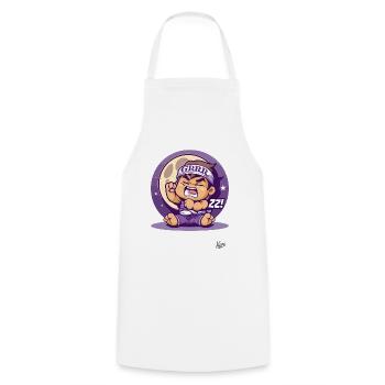 Cute tired little toddler wrestler sleeping - Cooking Apron - white - Front - AI Model Male 185 dark (185cm)