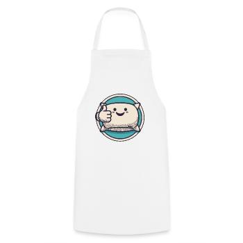 Thumbs Up – Sleep Well Pillow - Cooking Apron - white - Front - AI Model Male 185 dark (185cm)