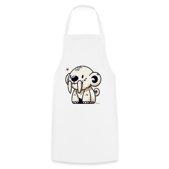 Cute Sabertooth Animal - Cooking Apron - white - Front - AI Model Male 185 dark (185cm)