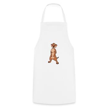 Suricate Kawaii - Tablier de cuisine - blanc - Devant - AI Model Male 185 dark (185cm)