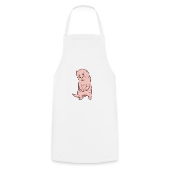 Kawaii naked mole rat - Cooking Apron - white - Front - AI Model Male 185 dark (185cm)