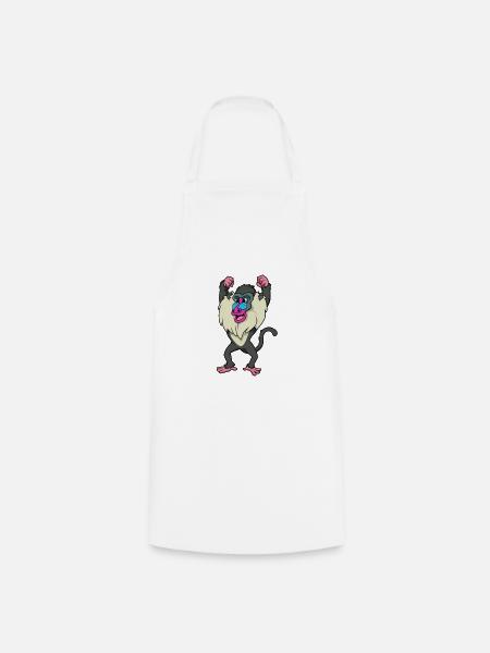 Kawaii Mandrill - Kochschürze - Weiß