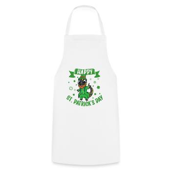 St Patrick's Salamander - Happy St Patrick's Day - Cooking Apron - white - Front - AI Model Male 185 dark (185cm)