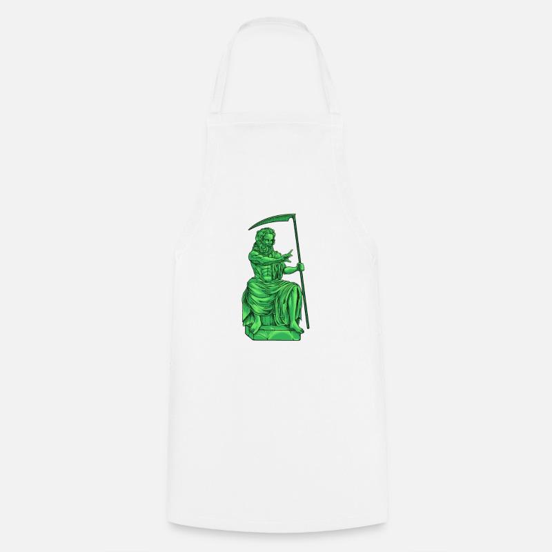 Dieu grec Kronos - Dieu romain Saturne - Tablier de cuisine - blanc
