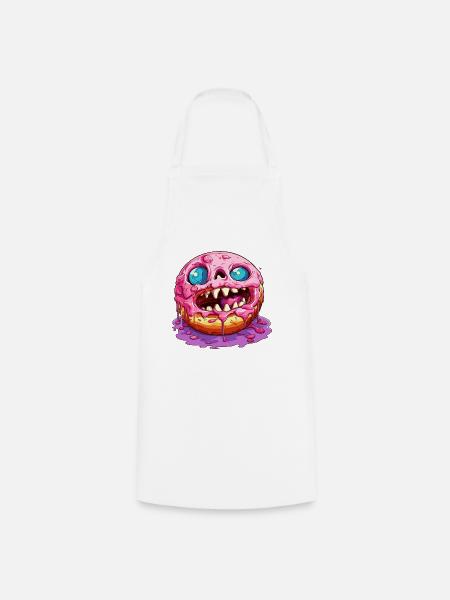 Hässlicher Monster Donut - Kochschürze - Weiß