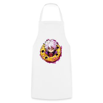 Der Anime Held Donut - Kochschürze - Weiß - Vorne - AI Model Male 185 dark (185cm)