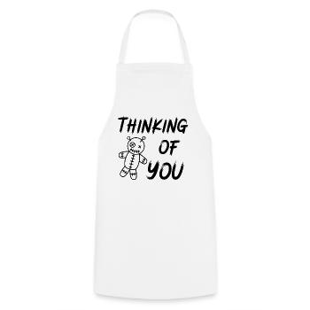 Voodoo Thinking of you - Cooking Apron - white - Front - AI Model Male 185 dark (185cm)
