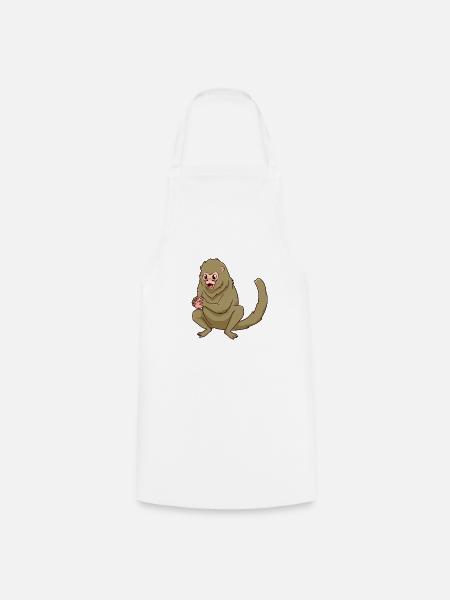 Kawaii Zwergseidenäffchen - Kochschürze - Weiß
