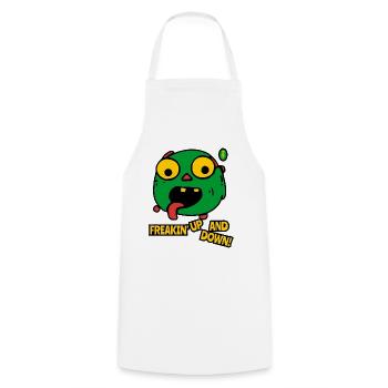 Freakin' Up and Down Cartoon Monster - Cooking Apron - white - Front - AI Model Male 185 dark (185cm)