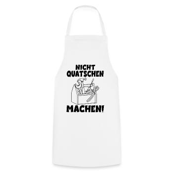 Nicht quatschen Machen Handwerker - Kochschürze - Weiß - Vorne - AI Model Male 185 dark (185cm)